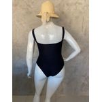 Maiô Plus Size Sereia Preto com regulagem nas alças e bojo removível 0167.01