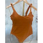 Maiô Plus Size Sereia Terracota com regulagem nas alças e bojo removível 0167.02