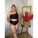 Biquíni Plus Size Nula Manga Preto com Hot pant conforto 0112.04 Preto