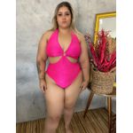 Maiô Plus Size Cut Out Rosa Pink 0160.05 Rosa Pink