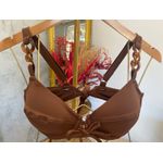 Biquini Meia Taça Caribe Marrom com corrente tartaruga fio duplo regulagem 0138.77 Marrom