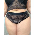 Calcinha Plus Size Premium Preta Caleçon Com Cós 013.01