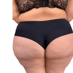 Calcinha Plus size Premium Preta Fio Duplo Com Cós 006.06