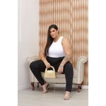 Regata Canelada Plus Size Branca 0500.03
