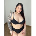 Conjunto Básico Preto Com aro e calcinha fio duplo 106.27