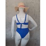 Biquini Meia Taça Leblon Azul detalhe alça fio Duplo 0133.11