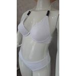 Biquíni Plus Size Aro Único Branco Texturizado detalhe na alça com fio duplo 0107.54