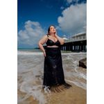 Saia Plus Size Renda Preta com forro 083.01