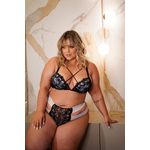 Conjunto Top Aro v Strappy Bra Com Calcinha Fio Duplo Lateral Elástico 150.31