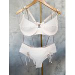 Biquini Meia Taça Leblon Off White detalhe alça fio Duplo 0133.12