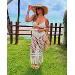 Biquini Meia Taça Leblon Off White detalhe alça fio Duplo 0133.12