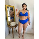 Biquini Meia Taça Caribe Azul fio duplo regulagem 