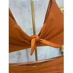 Biquini Plus Size Top Retrô Terracota com calcinha hot pant 0128.09