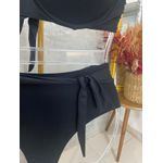 Biquíni Plus Size Alça Removível Preto com calcinha laço 0129.17