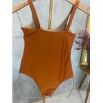 Maiô Plus Size Sereia Terracota com regulagem nas alças e bojo removível 0167.02