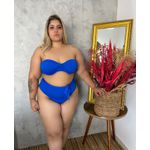 Biquíni Plus Size Alça Removível Azul com calcinha laço 0129.16