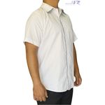 Camisa Manga Curta com Viés Colorido Patê e Gola