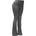 Calça Flare Feminina Adulto Suplex Power Cinza Mescla