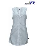 Jaleco Feminino Regata Comprido Branco em Gabardine