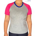 Baby T Raglan Manga e Gola Colorida 