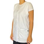 Jaleco Feminino Regata Branco em Gabardine Curto