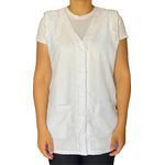 Jaleco Feminino Regata Branco em Gabardine Curto