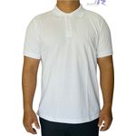 Polo Masculina Branco Bordada