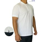 Polo Masculina Branco Bordada