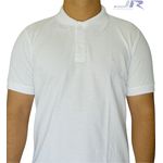 Polo Masculina Branco Bordada