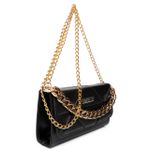 Bolsa Bag Transversal Duas Correntes Preto