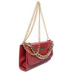 Bolsa Bag Transversal Duas Correntes Bordô