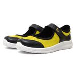 Tênis Boneca Sapatilha Preto Com Amarelo