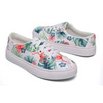 Tênis Sapato Casual Flor Verde