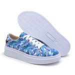 Tênis Sapato Casual Azul Floral