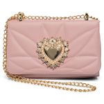 Bolsa Bag Transversal Coração Rosa