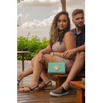 Bolsa Bag Transversal Coração Verde