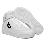 Tenis Sapato Cano Alto Unissex Branco