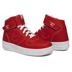 Tenis Sapato Cano Alto Unissex Vermelho