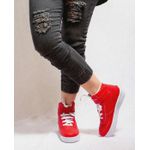Tenis Sapato Cano Alto Unissex Vermelho