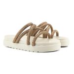 Sandália Papete Flat Birken Feminina Off White