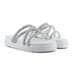 Sandália Papete Flat Birken Feminina Branca