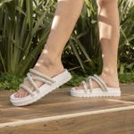 Sandália Papete Flat Birken Feminina Branca