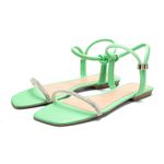 Sandália Luna Com Strass Rasteirinha Verde