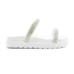 Papete Sandália Feminina Com Strass Branco