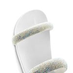 Papete Sandália Feminina Com Strass Branco