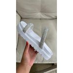 Papete Sandália Feminina Com Strass Branco
