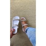 Papete Sandália Feminina Com Strass Branco