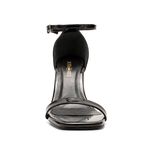 Sandalia Salto Alto Gisele Preto Verniz 