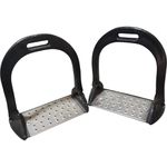 ESTRIBO HÍPICO MILITAR CRAQUELADO ZB INOX PRETO