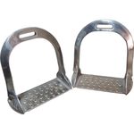 ESTRIBO HÍPICO MILITAR CRAQUELADO ZB INOX PRATA